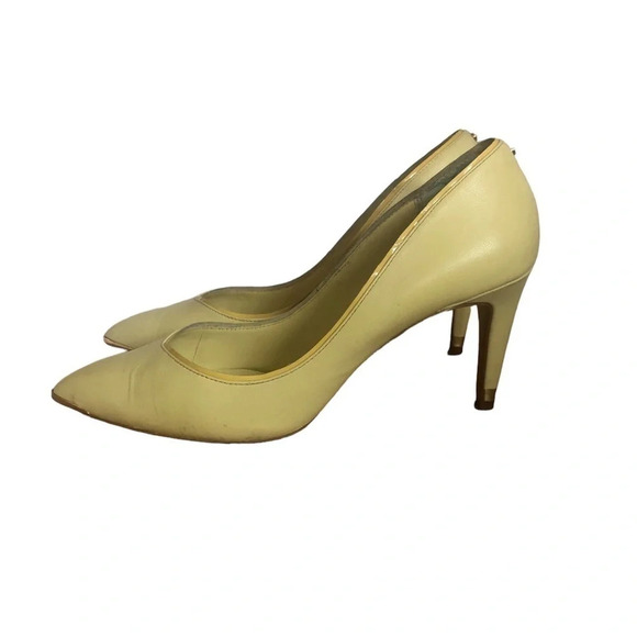 Ted Baker Y2k London mitilia butter yellow pumps / heels pointy toe - Picture 12 of 15